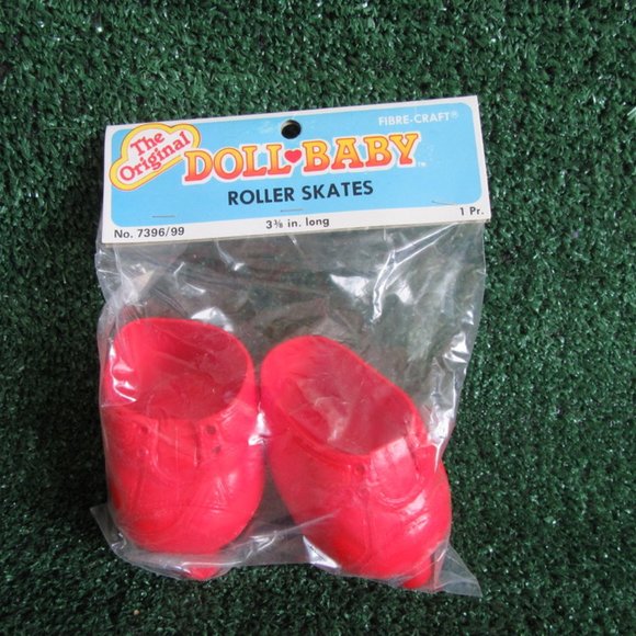 Toys Vintage Fibrecraft The Original Baby Doll Red Roller Skates